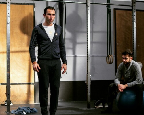 Simone Ripamonti during the practical demonstration of the Auramat method